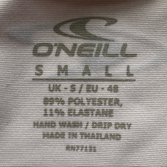 O'Neill 50+ UV Block Short-sleeved Rash Guard White Size Small - Picture 9 of 9